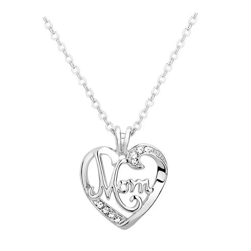 Personalized Lettered Mom Necklace Pendant Mother's Day Gift