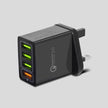 Smart 4 ports USB fast Charger US European British Standard