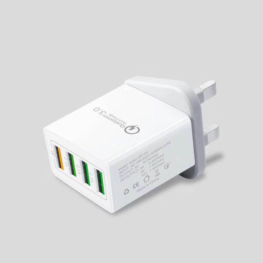 Smart 4 ports USB fast Charger US European British Standard