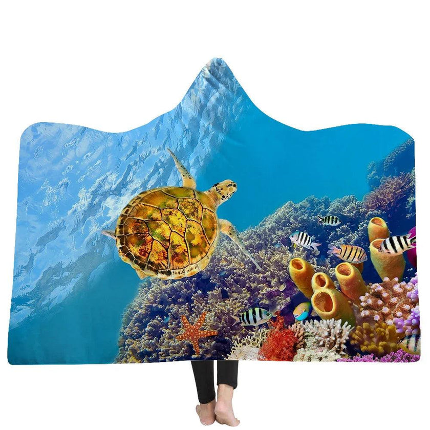 New Hooded Blanket Poncho Thicker Blanket Hooded Blanket Home