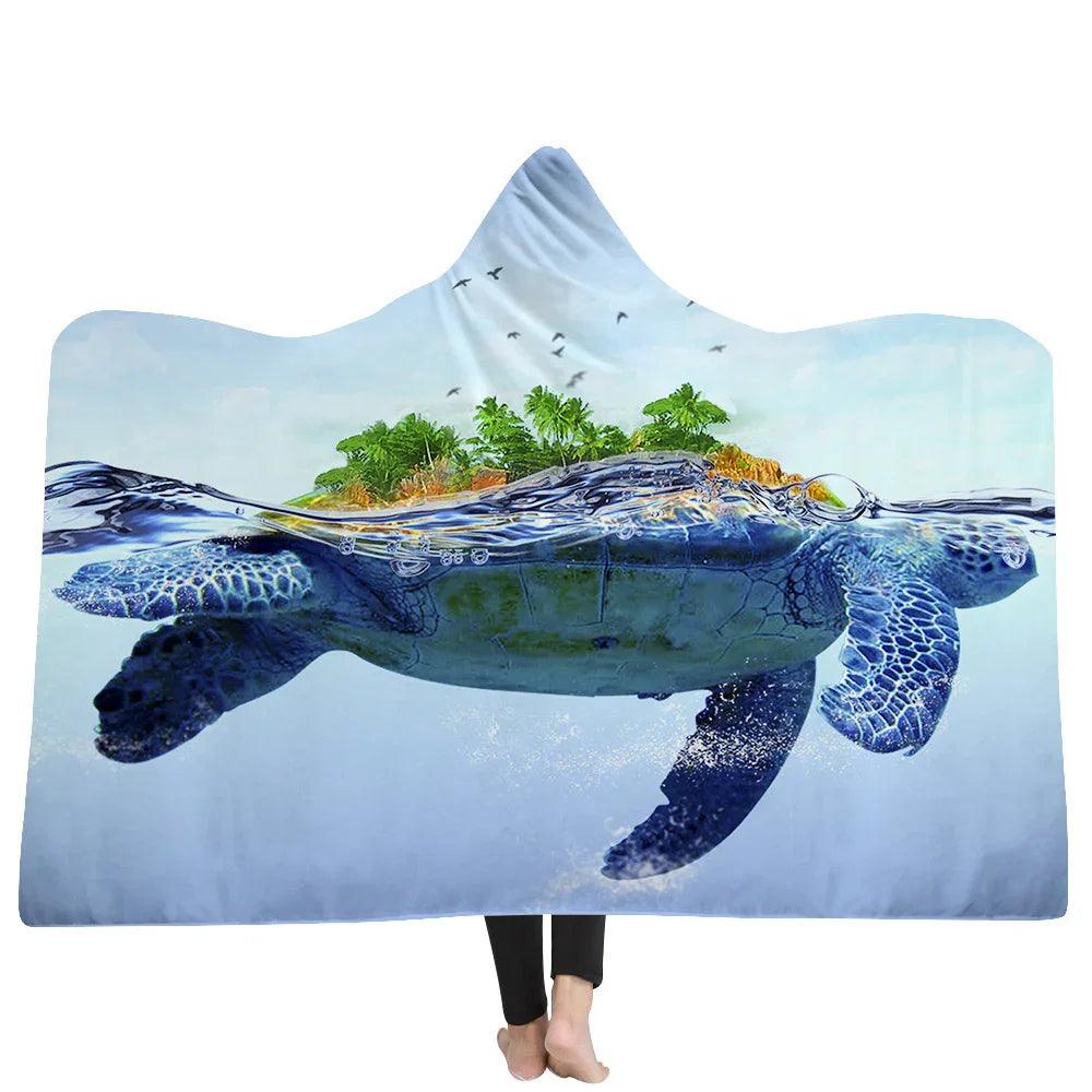 New Hooded Blanket Poncho Thicker Blanket Hooded Blanket Home
