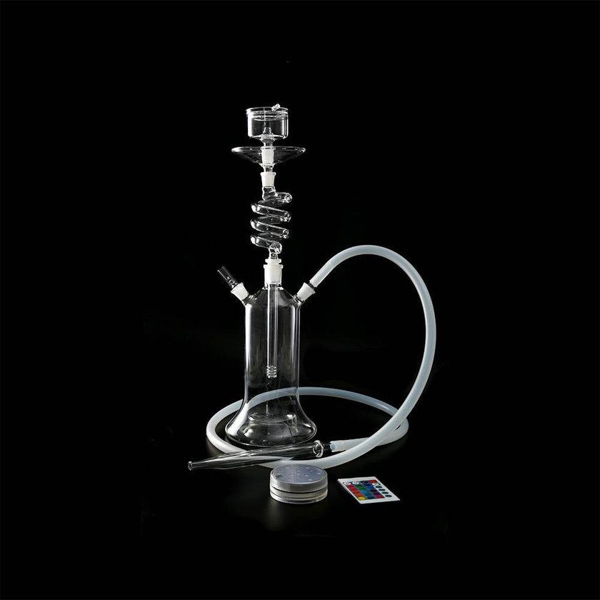 European and American LED Rotating Glass Hookah