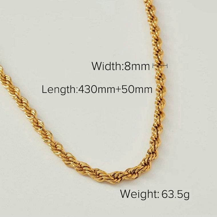 Romeo Twisted Rope Chain Necklace women