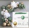 137PCS Sage Green & Gold Balloon Garland Arch Kit – Wedding & Baby Shower Decor