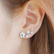 Women's Gold and Silver Stud Earrings