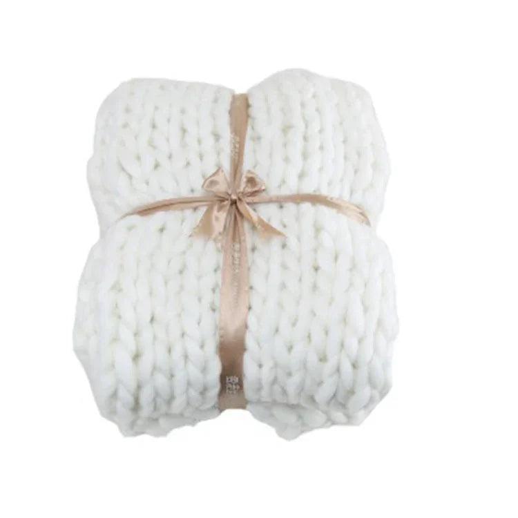 Coarse Wool Blanket Cover Blanket Wool Hand-woven Iceland Blanket Acrylic Blanket Wholesale