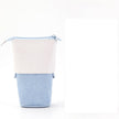 Corduroy Retractable Pencil Case – Cute Round Pouch in 5 Colours (1PC or 2PCS)