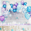 Winter Frozen Balloon Garland Arch Kit – Blue Purple Snowflake Party Decoration Set