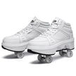 2-in-1 Deformable Roller Skate Sneakers – Retractable 4-Wheel Heelys-Style Shoes