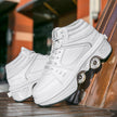 2-in-1 Deformable Roller Skate Sneakers – Retractable 4-Wheel Heelys-Style Shoes