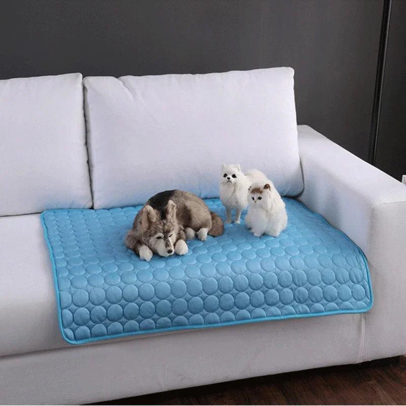 Pet Ice Silk Cooling Pad – Summer Cooling Mat for Dogs & Cats (XS–2XL)
