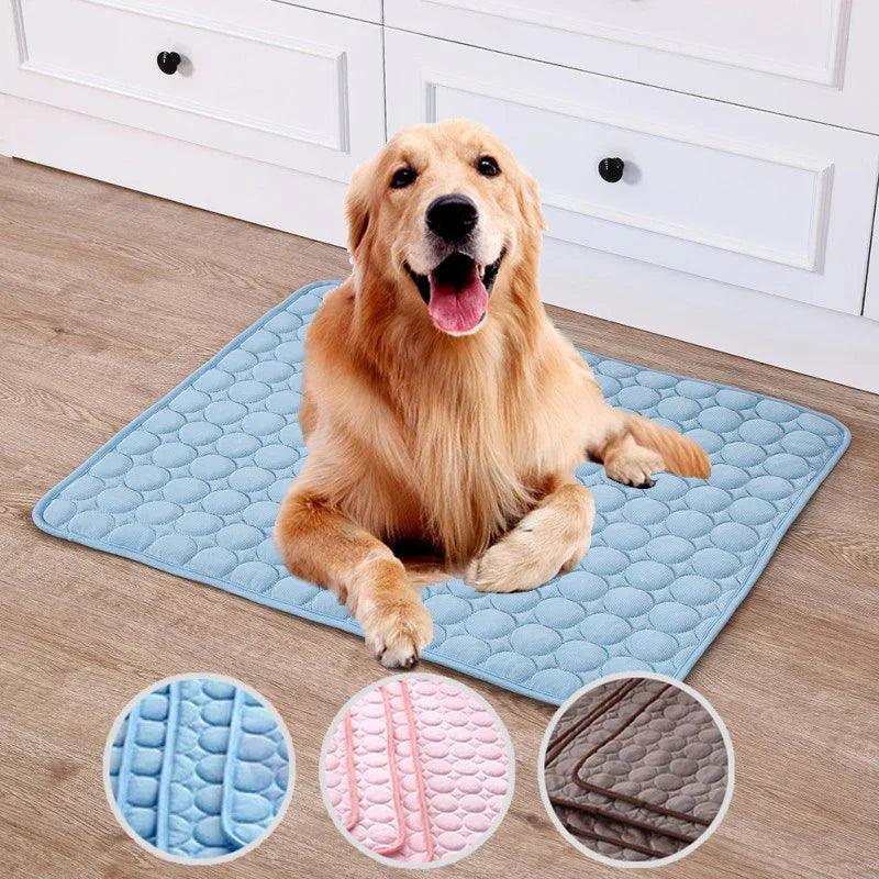 Pet Ice Silk Cooling Pad – Summer Cooling Mat for Dogs & Cats (XS–2XL)
