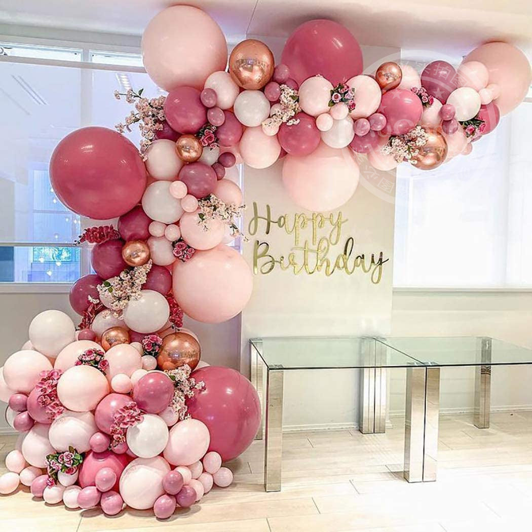 Pink Latex Balloon Party Decoration Set – Birthday & Wedding Balloon Kit