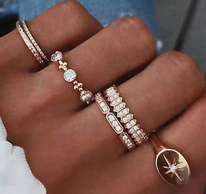 Enchanting Solstice Zircon Ring set for women