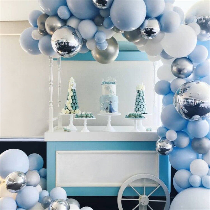 Blue & Mint Green Balloon Garland Chain Kit – Boy Birthday & Wedding Party Decoration Set
