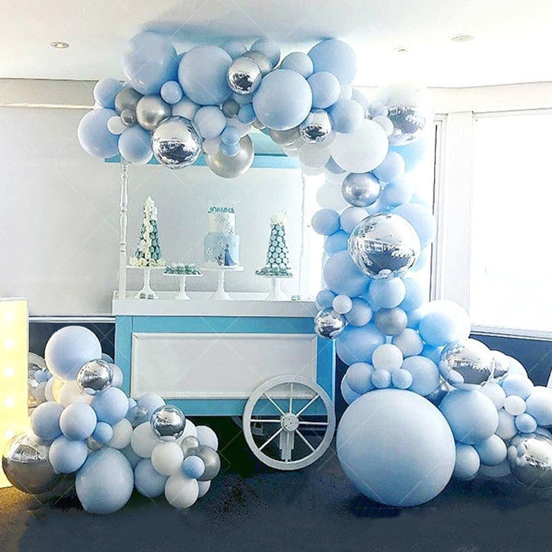 Blue & Mint Green Balloon Garland Chain Kit – Boy Birthday & Wedding Party Decoration Set