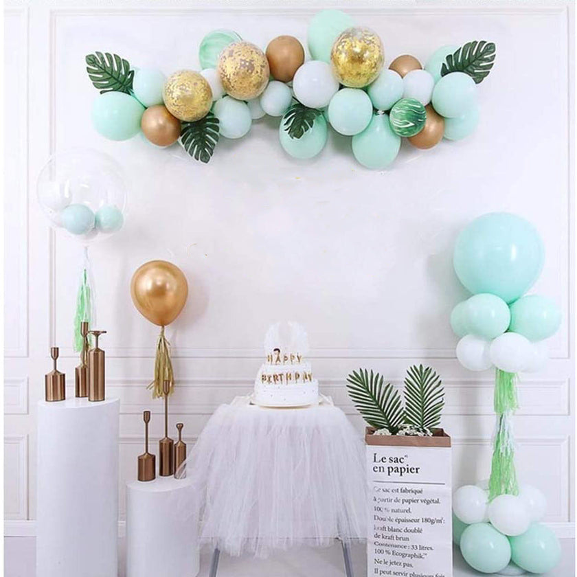 110PCS Mint Green Macaron Balloon Garland Kit – Safari Baby Shower & Birthday Decor