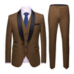 Men's Korean Slim Fit 3-Piece Business Suit | Wedding Groom Formal Wear Canada & USA