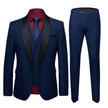 Men's Korean Slim Fit 3-Piece Business Suit | Wedding Groom Formal Wear Canada & USA