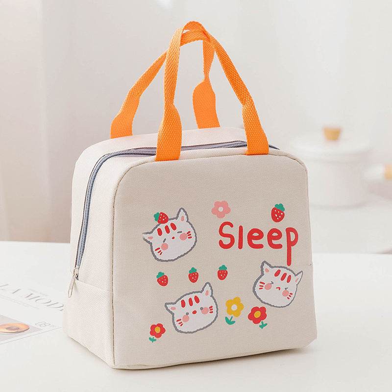 Portable Insulated Cartoon Girls Lunch Bag for Kids