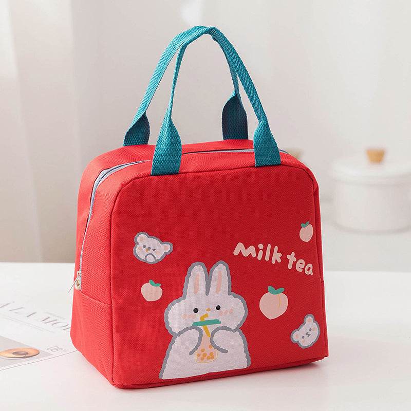 Portable Insulated Cartoon Girls Lunch Bag for Kids