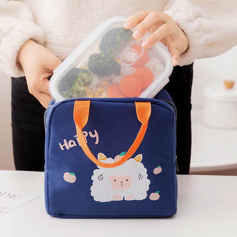 Portable Insulated Cartoon Girls Lunch Bag for Kids
