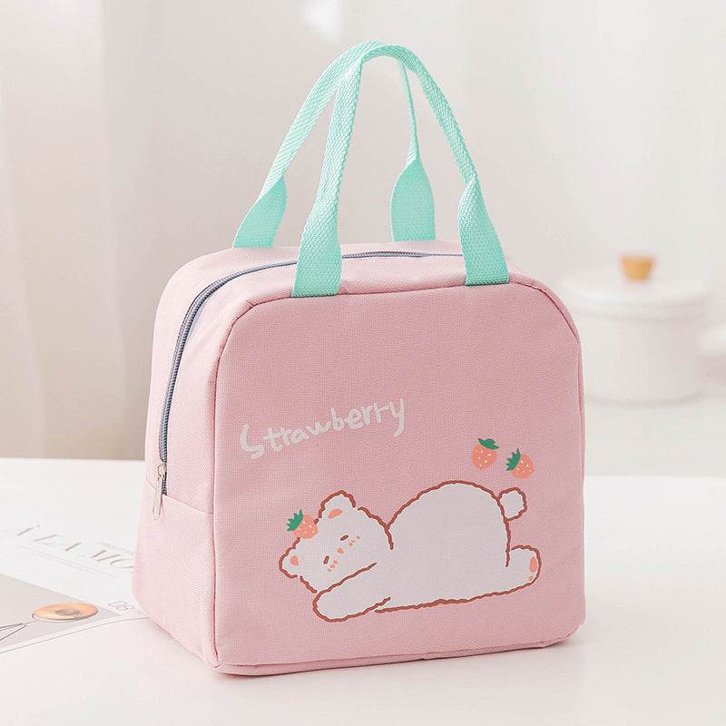 Portable Insulated Cartoon Girls Lunch Bag for Kids
