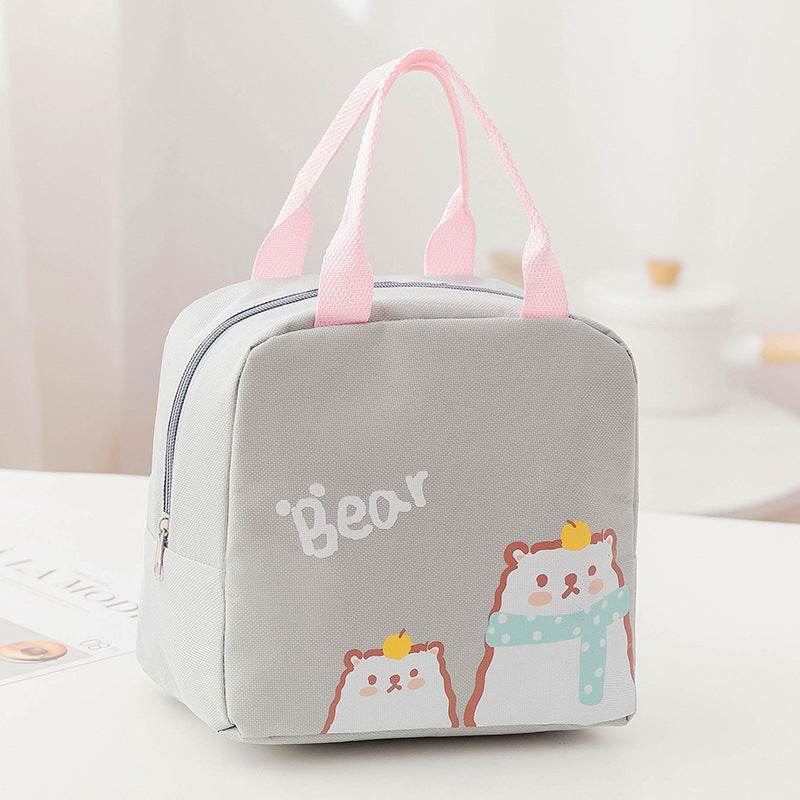Portable Insulated Cartoon Girls Lunch Bag for Kids