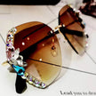 Luxury Rhinestone Square Sunglasses for Women Fashion Outdoor Shades