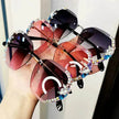 Luxury Rhinestone Square Sunglasses for Women Fashion Outdoor Shades
