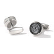 Men's Round Geometric Cufflinks – Alloy Silver Fashion Cufflinks for Business & Formal Wear | Canada & USA