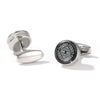 Men's Round Geometric Cufflinks – Alloy Silver Fashion Cufflinks for Business & Formal Wear | Canada & USA