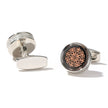 Men's Round Geometric Cufflinks – Alloy Silver Fashion Cufflinks for Business & Formal Wear | Canada & USA