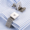 Men's Square White Crystal Chain Cufflinks – Copper Inlaid Business Shirt Cufflinks | Canada & USA