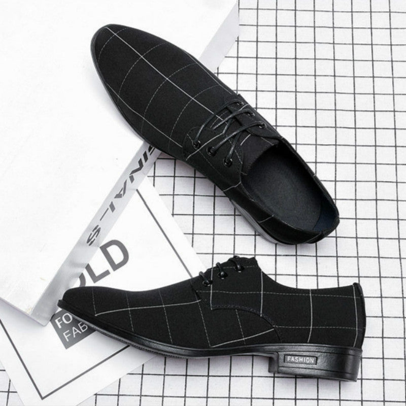 Men's Breathable Canvas Business Dress Shoes – Lightweight Formal Shoes | Canada & USA