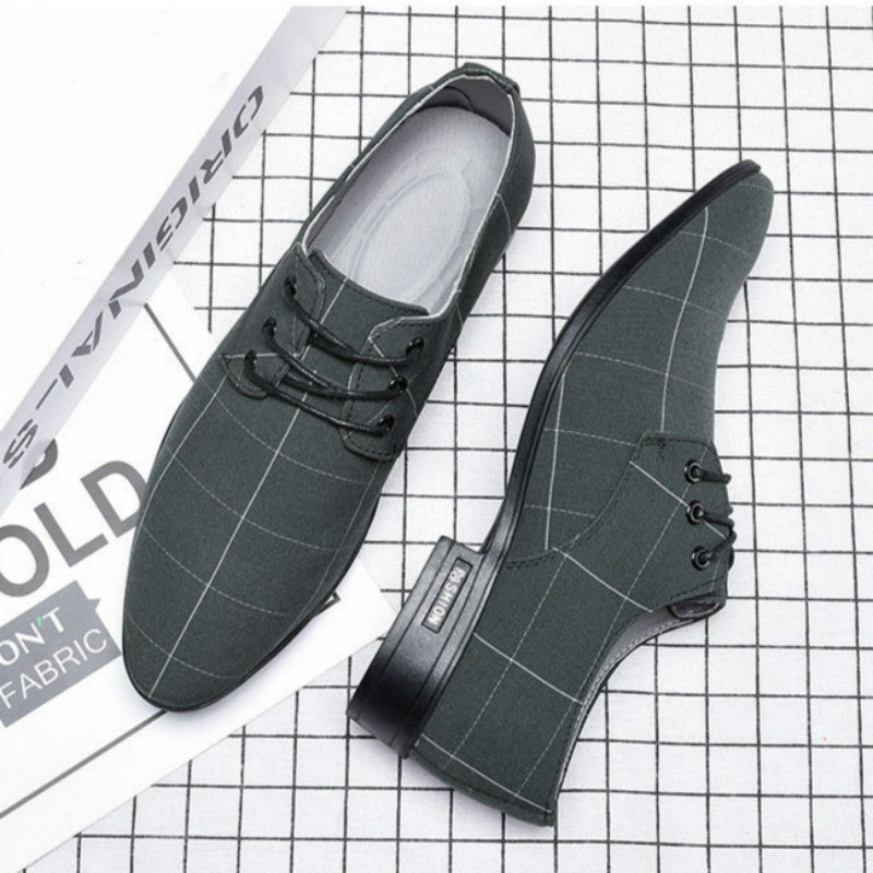Men's Breathable Canvas Business Dress Shoes – Lightweight Formal Shoes | Canada & USA