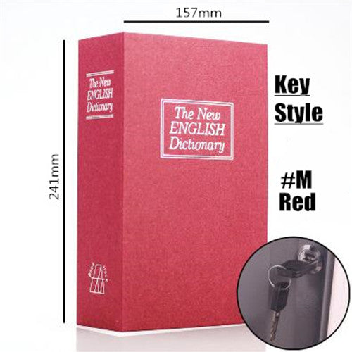 Dictionary Mini Safe Box – Hidden Secret Book Lock with Coin Bank & Password Lock (8 Colours)
