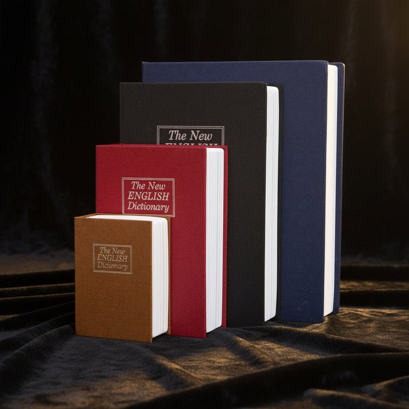Dictionary Mini Safe Box – Hidden Secret Book Lock with Coin Bank & Password Lock (8 Colours)