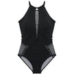 Cover Belly Slim Swimsuit Black Mesh One-piece Bikini Swimsuit Charming Triangle Swimsuit