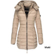 Mid-length Winter Slim-fit Cotton Padded Quilted Puffer Jacket for women