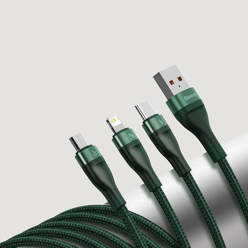 Fast Charging Data Cable USB Three-port Mobile Phone Charging Cable