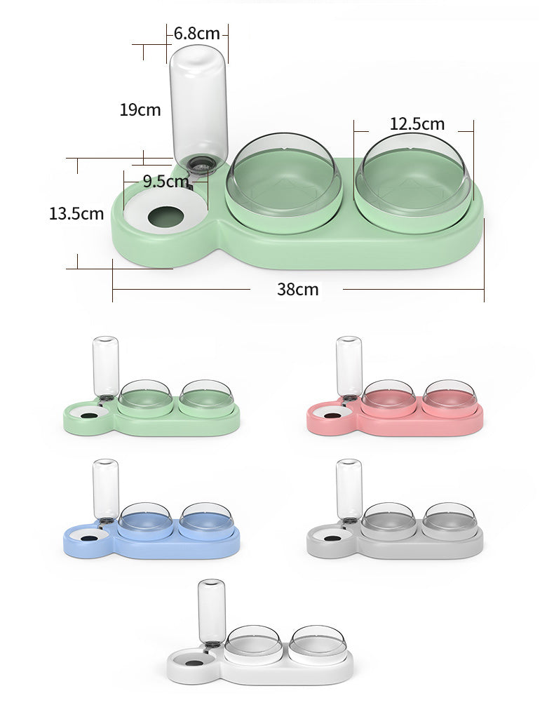 Automatic Pet Feeder Bowl with Water Fountain – Double Bowl for Cats & Dogs