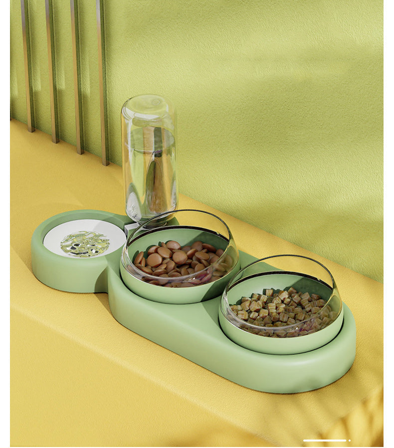 Automatic Pet Feeder Bowl with Water Fountain – Double Bowl for Cats & Dogs
