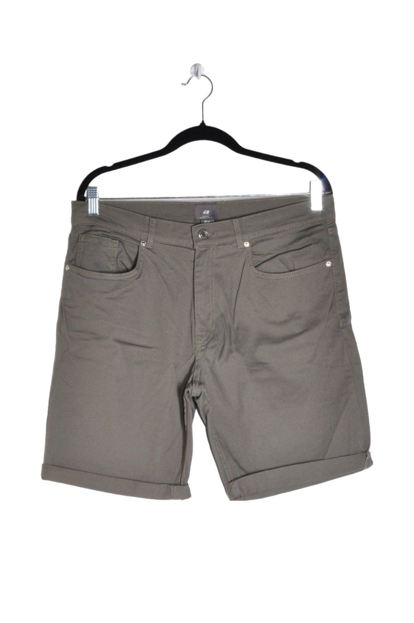 H&M Men Denim Shorts Regular fit in Green - 34