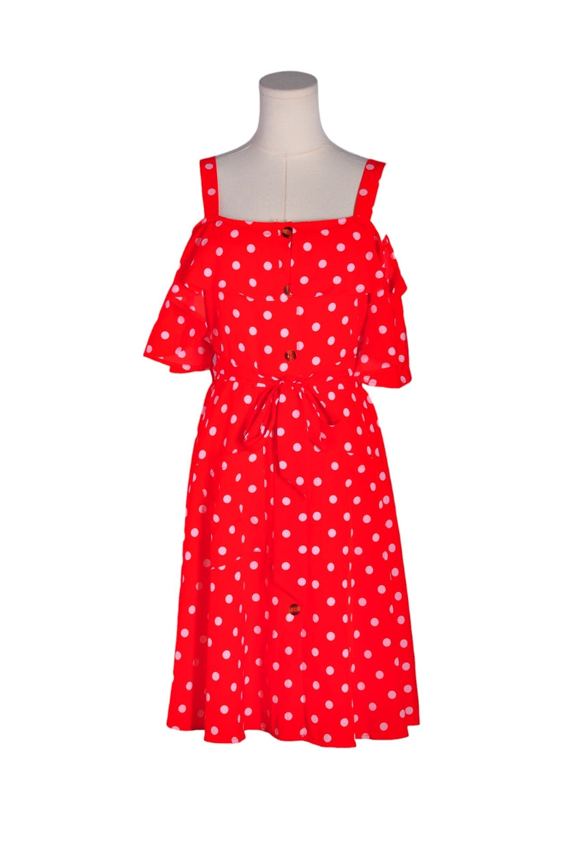 SHEIN Women Wrap Dresses Regular fit in Red - 0XL