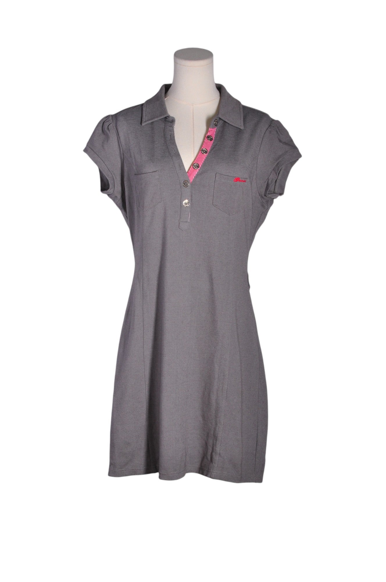 GUESS Women Shirt Dresses Regular fit in Gray - XL