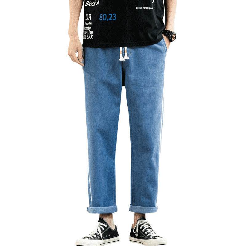 Men Casual pants Denim Jeans trousers, wide-leg pants