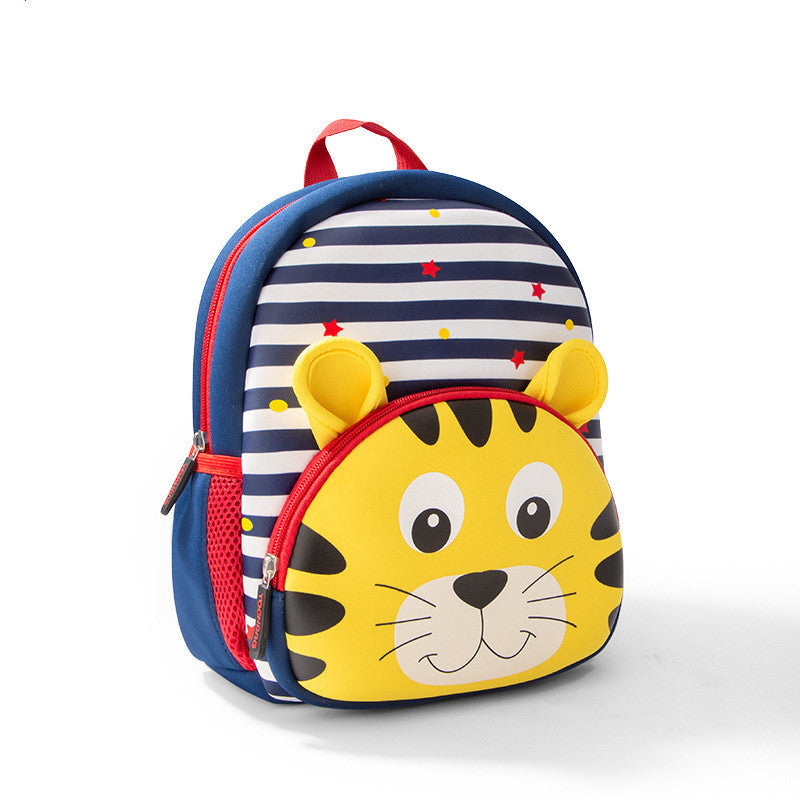 Zoo Cartoon Animal School Bag for Kids – Cute 3D Backpack (Lion, Tiger, Whale & More)