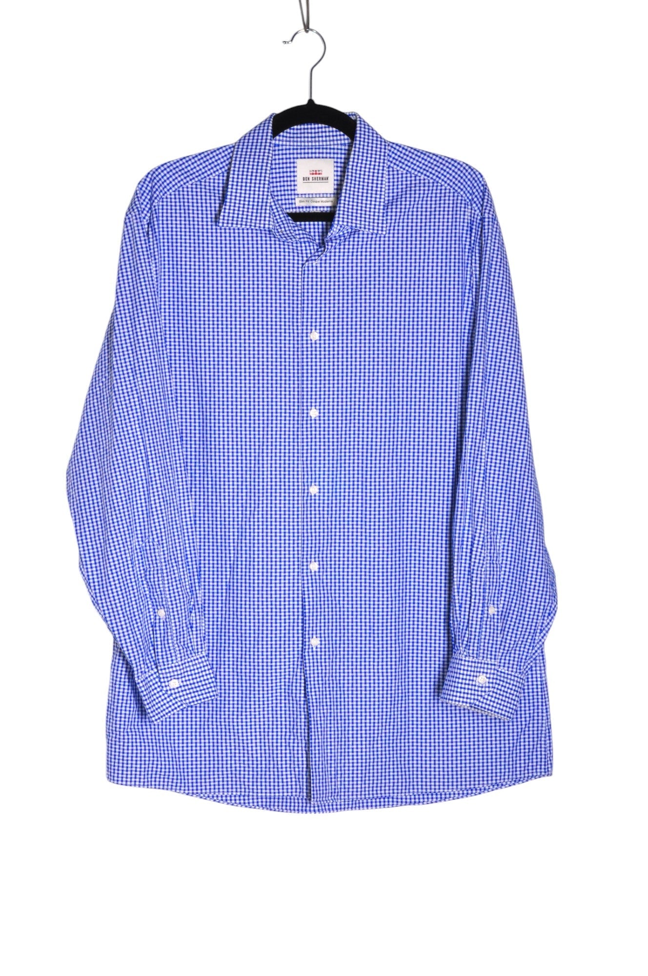BEN SHERMAN Men Button Down Tops Regular fit in Blue - 34