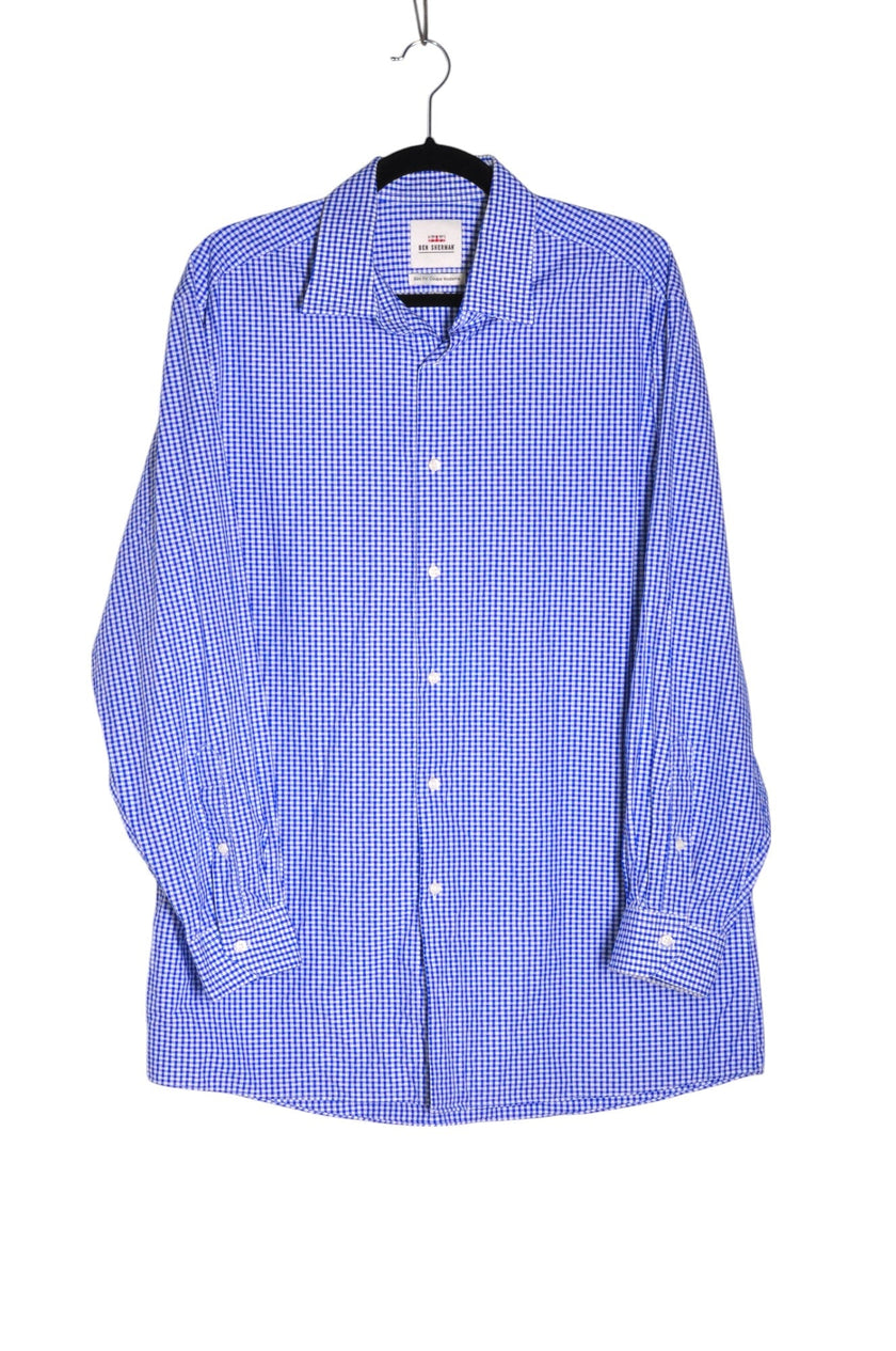 BEN SHERMAN Men Button Down Tops Regular fit in Blue - 34